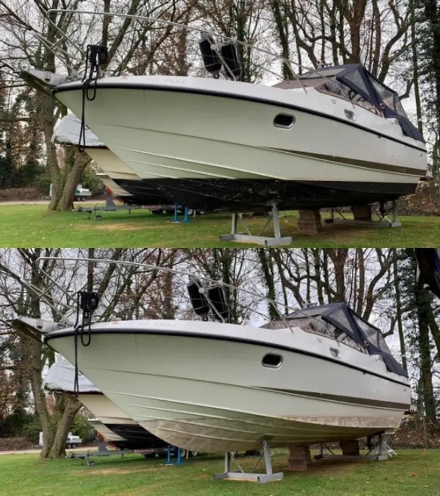 Sablage et decapage antifouling de bateaux a Ouchy