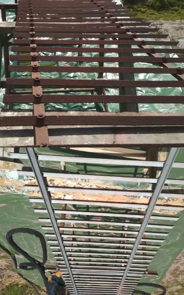 Décapage barrière en ferrail