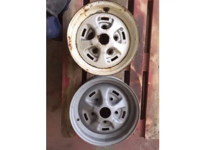 Sablage jantes acier de voitures