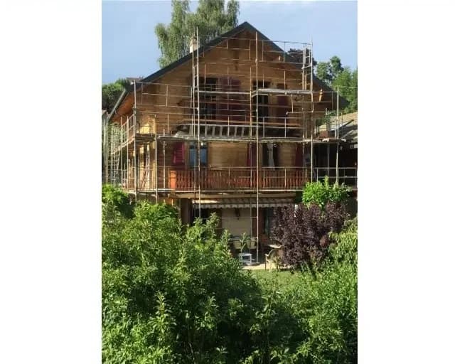 Aérogommage bois chalet