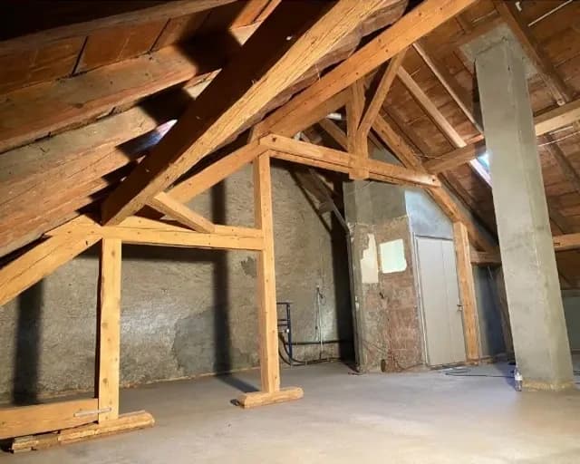 Aérogommage (Vaud) d'une charpente en bois à 1188 Gimel.