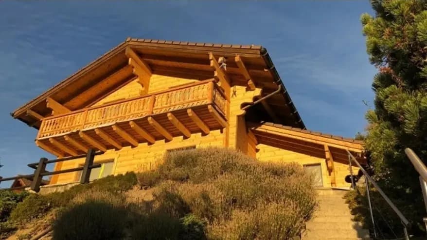 Sablage d'un chalet à Torgon, Valais