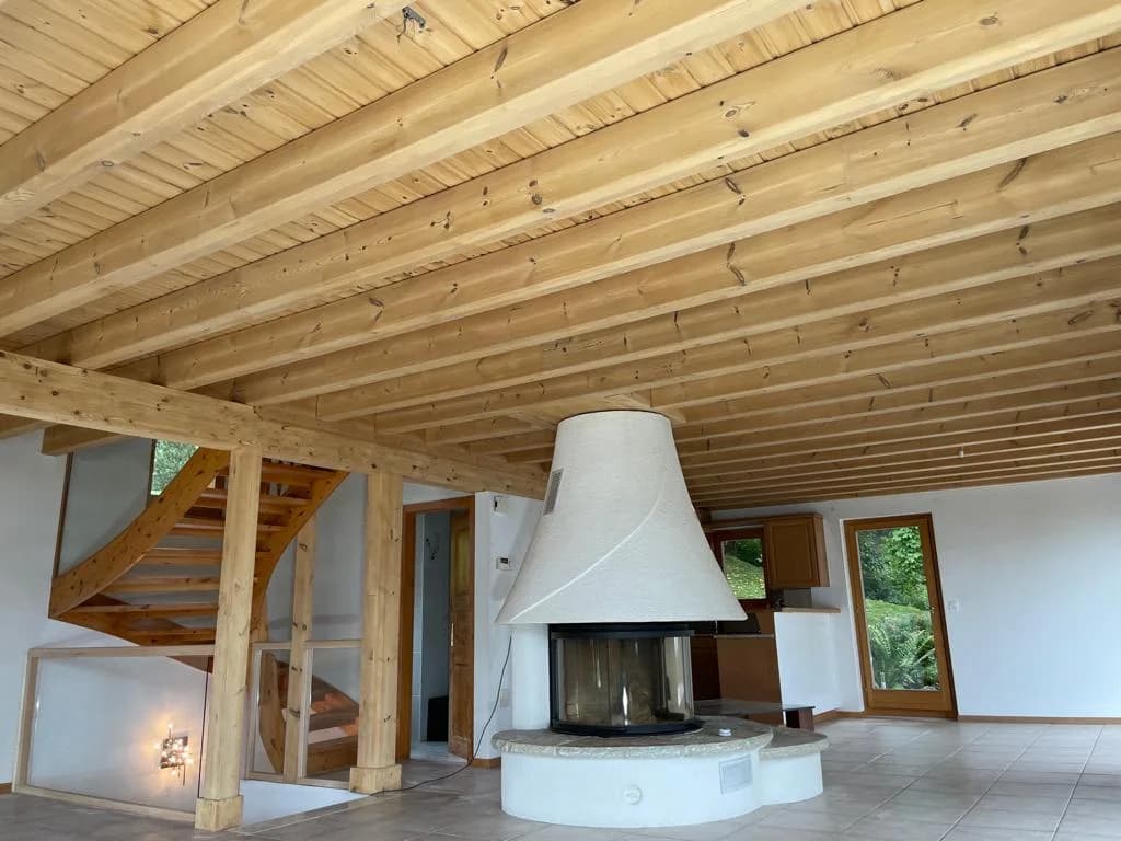 Aérogommage d'un intérieur bois