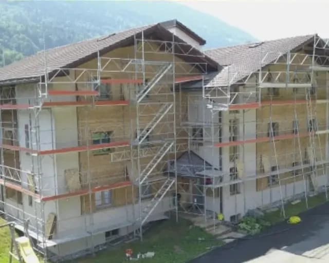 Sablage & Gommage (Valais) d'un bâtiment en bois.