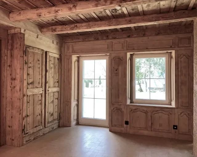 Sablage & Gommage (Vaud) d'un salon en bois