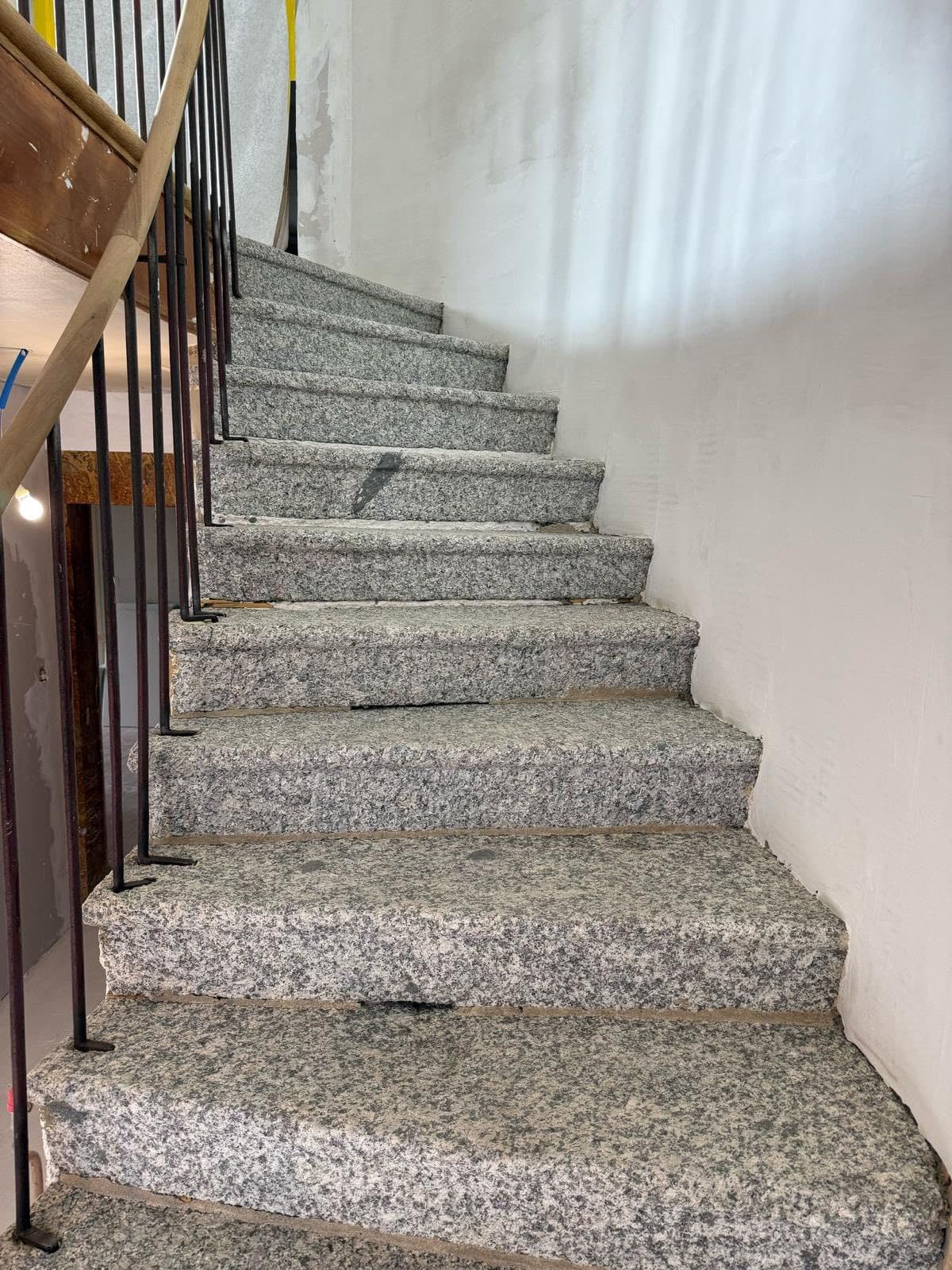 Escalier en pierre après nettoyage