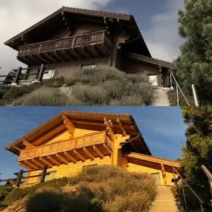 Sablage d'un chalet à Torgon, Valais, photo 3