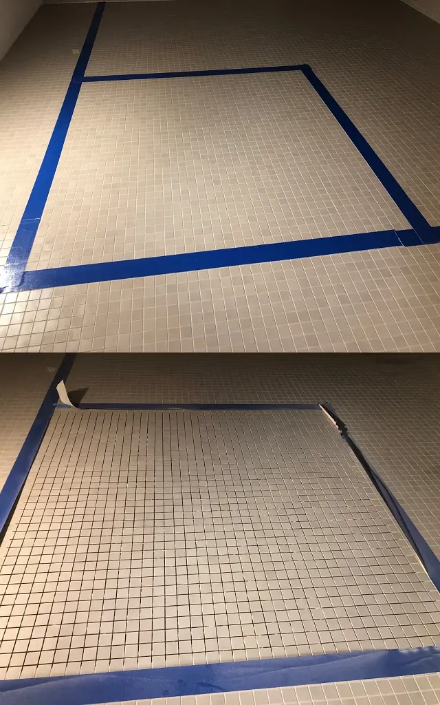 Décapage Joints de carrelage : comparaison avant et après Décapage Joints de carrelage : comparaison avant et après