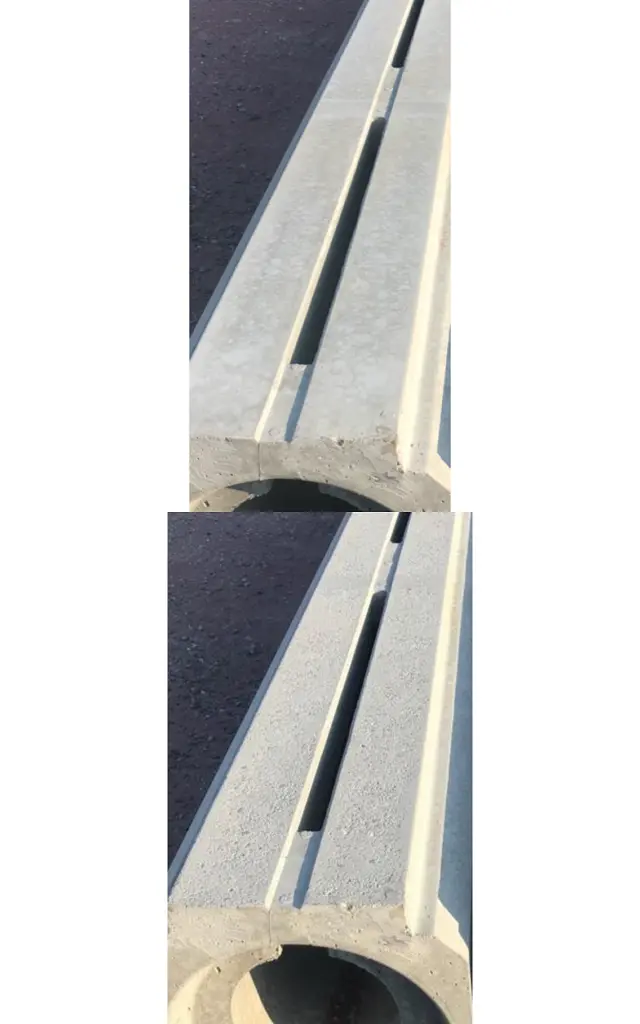 Sablage béton (valais) de 6.2 kilomètres pour l'autoroute entre Sion et Sierre : comparaison avant et après