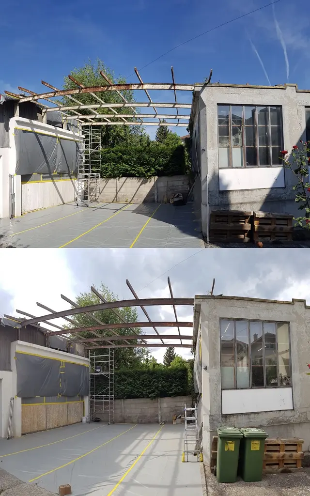 Sablage métal à Yverdon-les-Bains dans le canton de Vaud : comparaison avant et après